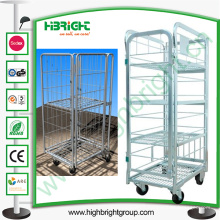 Chariot logistique pliable de lait en métal d&#39;entrepôt